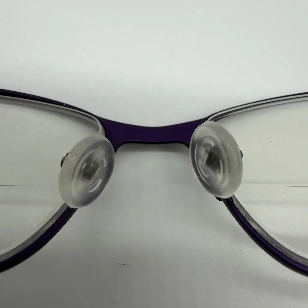 Cafe Lunettes CAFE3297 C2 Womens Purple Eyeglasses Floral Metal Frames Only 52mm